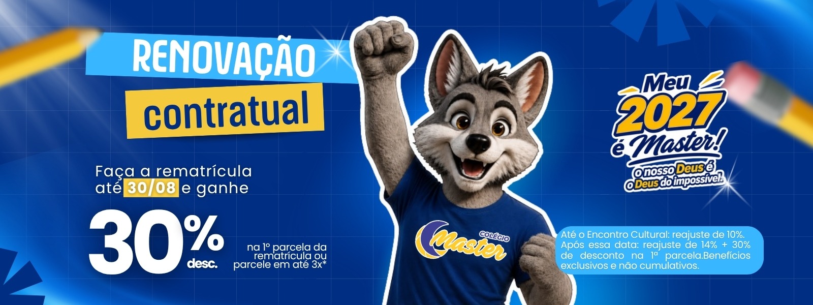 Matrículas Abertas - Colégio Master SP